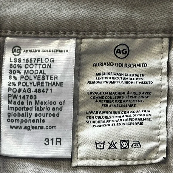 AG Adriano Goldschmied The Prima Crop Cigarette Light Grey Skinny Jeans - Picture 9 of 16